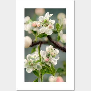 Blossoming branch of an apple tree - spring motif II Posters and Art